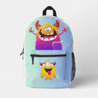 Niedliche Säuglingskinder-Schulmonster-Backbags Bedruckter Rucksack