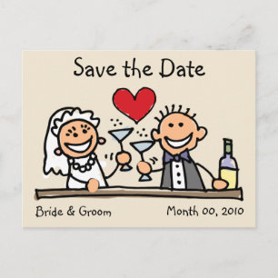 Niedliche Save the Date Postkarten