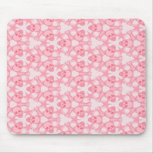 Niedliche Schädel-und Stern-Mausunterlage Mousepad