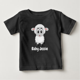 Niedliche Schaf- und Siegel-Cub-Grafik Baby T-shirt
