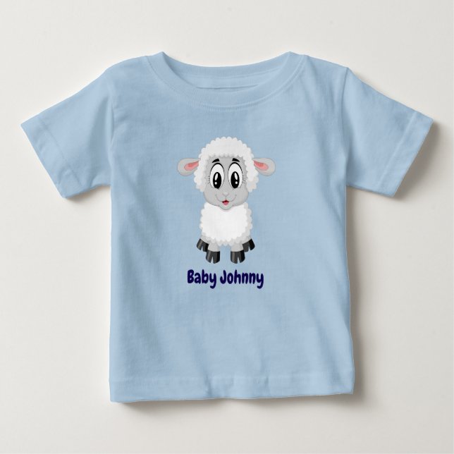 Niedliche Schaf- und Siegel-Cub-Grafik Baby T-shirt (Vorderseite)