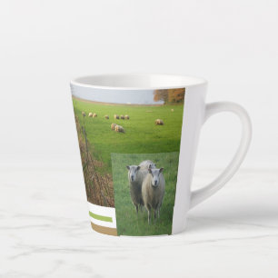Niedliche SchafCollage Latte Tasse