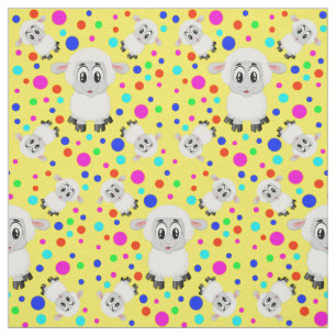 Niedliche Schafe bunt Polka dot baby kids Kinderzi Stoff
