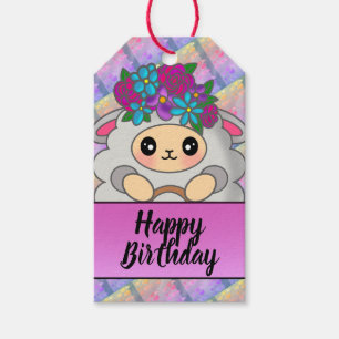 Niedliche Schafe Geburtstag Blume Happy Einzigarti Geschenkanhänger