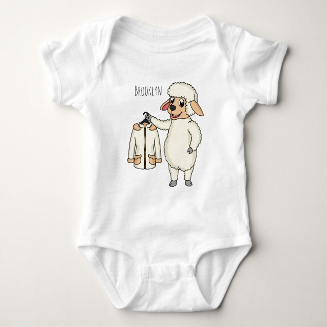 Niedliche Schafe mit Cartoon Baby Strampler (Vorderseite)