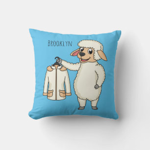 Niedliche Schafe mit Cartoon Kissen