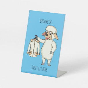 Niedliche Schafe mit Cartoon Sockelschild