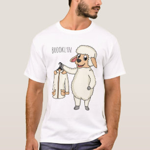 Niedliche Schafe mit Cartoon T-Shirt
