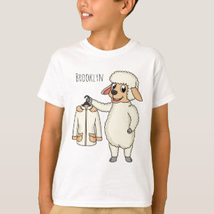 Niedliche Schafe mit Cartoon T-Shirt