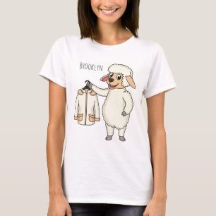 Niedliche Schafe mit Cartoon T-Shirt