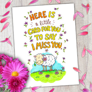 Niedliche Schafe Valentinstag Postkarte