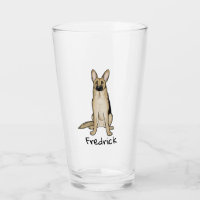 Niedliche Schäferhund-HundeCartoon-Gewohnheit