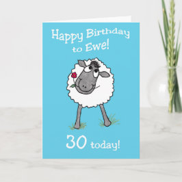 Niedliche Schafskarte zum Geburtstag bis zum Mutte Karte
