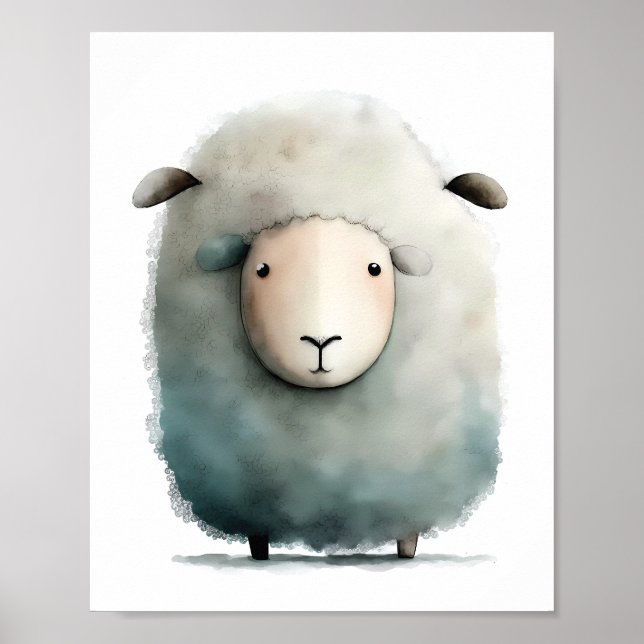 Niedliche Schafspießerei Poster (Vorne)