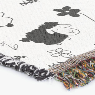 Niedliche Schaftfahne schwarz-weiß Decke