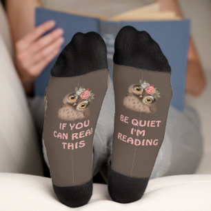 Niedliche Schale und Fun-Text-Socken Socken