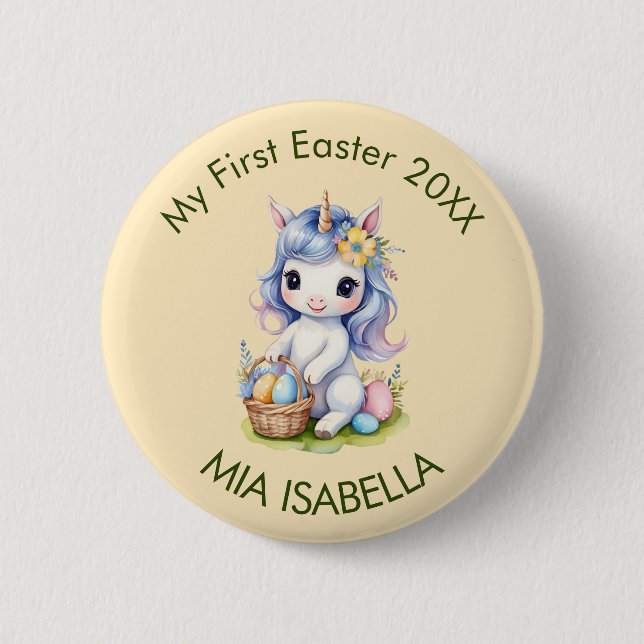 Niedliche Schaltfläche für den ersten Ostereinschl Button (Vorderseite)