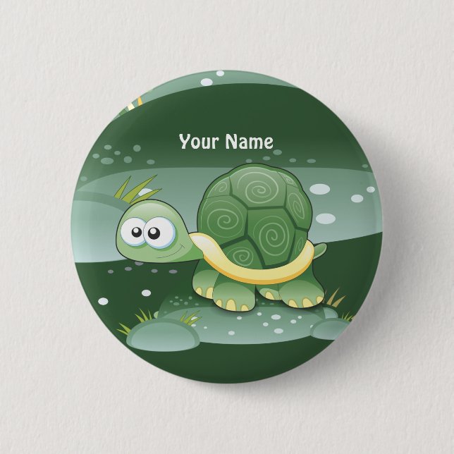 Niedliche Schaltfläche für Schildkröten Button (Vorderseite)