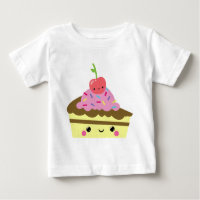 Niedliche Scheibe des Kawaii Eiscreme-Kuchens
