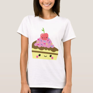 Niedliche Scheibe des Kawaii Eiscreme-Kuchens T-Shirt