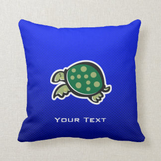 Niedliche Schildkröte; Blau Kissen
