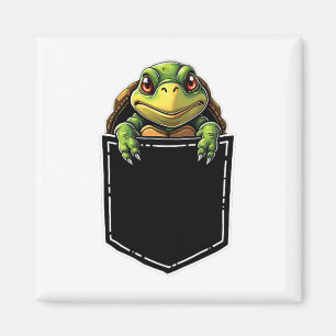 Niedliche Schildkröte im Pocketfeuer, Halloween-Ou Magnet
