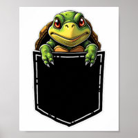 Niedliche Schildkröte im Pocketfeuer, Halloween-Ou