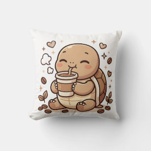 Niedliche Schildkröte Kaffee Wurf Kissen