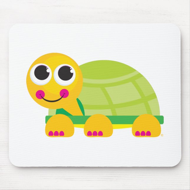 Niedliche Schildkröte-Mausunterlage Mousepad (Vorne)