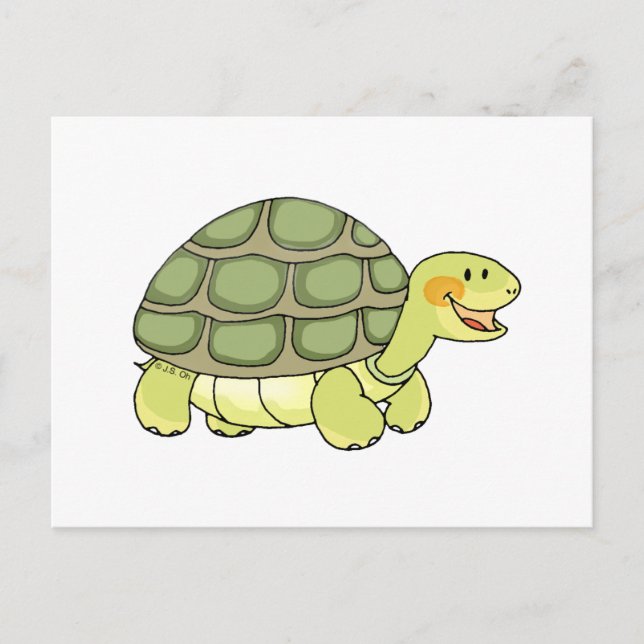Niedliche Schildkröte Postkarte (Vorderseite)
