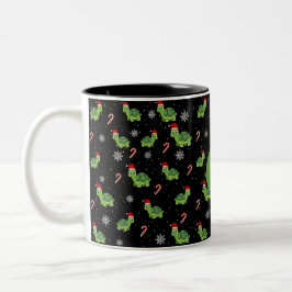 niedliche Schildkröte Weihnachtsmuster Zweifarbige Tasse
