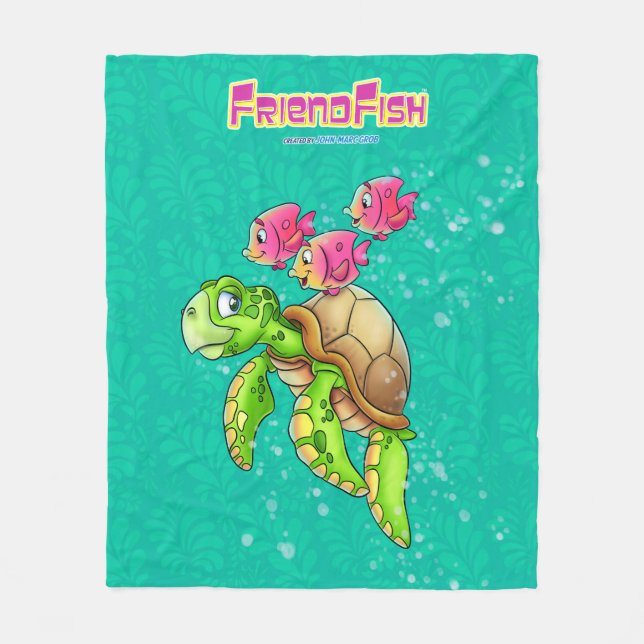 Niedliche Schildkrötedecke Fleecedecke (Vorderseite)