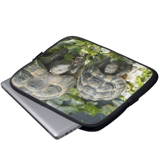 Niedliche Schildkröten Laptopschutzhülle (Vorne Knopf)