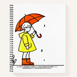 ☂️ | Niedliche SchirmGirl-Note Notizbuch