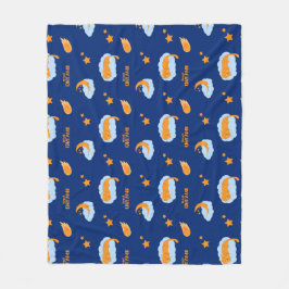 Niedliche Schlafkatze auf einer Wolke, süße Träume Fleecedecke