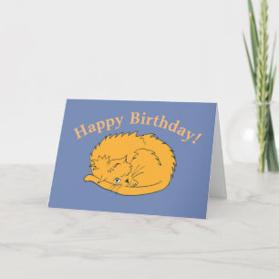 Niedliche Schlafkatze Geburtstag Karte