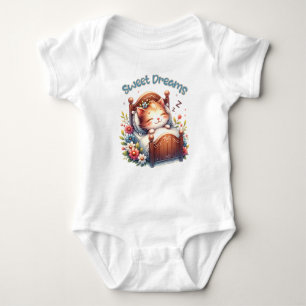 Niedliche Schlafkite Träume Kinderzimmer Kunst Baby Strampler