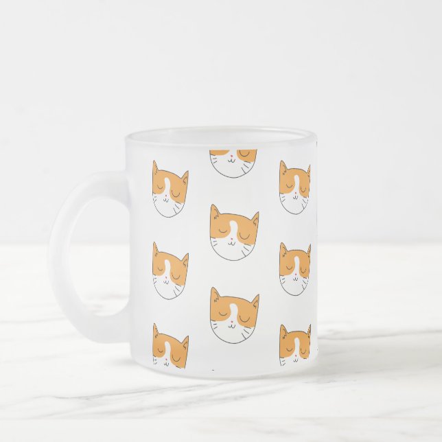 Niedliche Schlaflosigkeit Katze Mattierte Tasse (Links)
