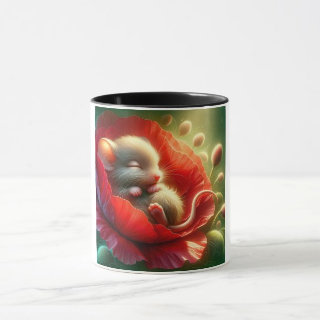 Niedliche Schlafmaus Tasse (Zentrum)