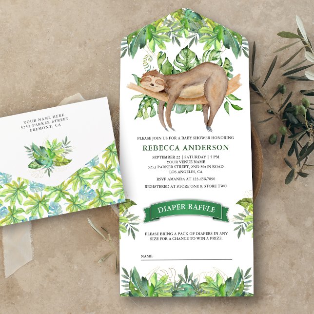 Niedliche Schlafsäulendusche All In One Einladung (Von Creator hochgeladen)