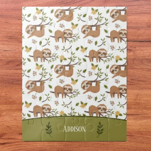 Niedliche Schläge auf Baumzweigen - Muster Puzzle (Von Creator hochgeladen)