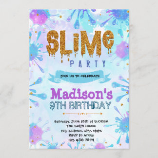 Niedliche Schlammgeburtstagseinladung Einladung
