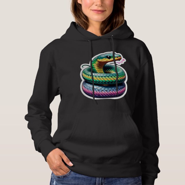 Niedliche Schlangen-Illustration Hoodie (Vorderseite)