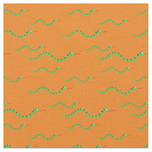 Niedliche Schlangen Kid Baby Kinderzimmer Orange R Stoff