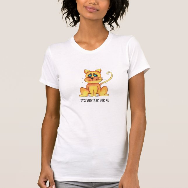 Niedliche, schlanke Katze T - Shirt Design, Katze  (Vorderseite)