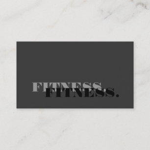 Niedliche Schlicht-Grau-Fitness-Visitenkarte Visitenkarte