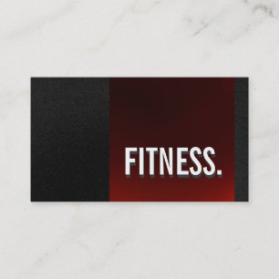Niedliche Schlichte Red Gray Pattern Fitness Busin Visitenkarte