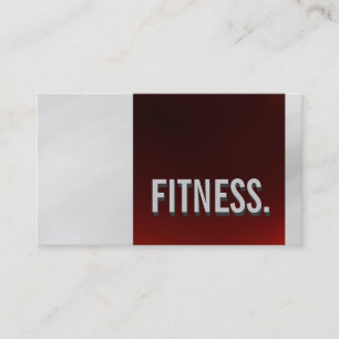 Niedliche Schlichte Red Gray Pattern Fitness Busin Visitenkarte