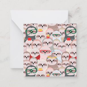 Niedliche Schlitze Mitteilungskarte