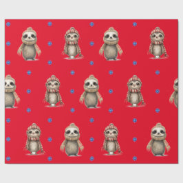 Niedliche Schluchten in Scarves Weihnachten auf Ro Geschenkpapier